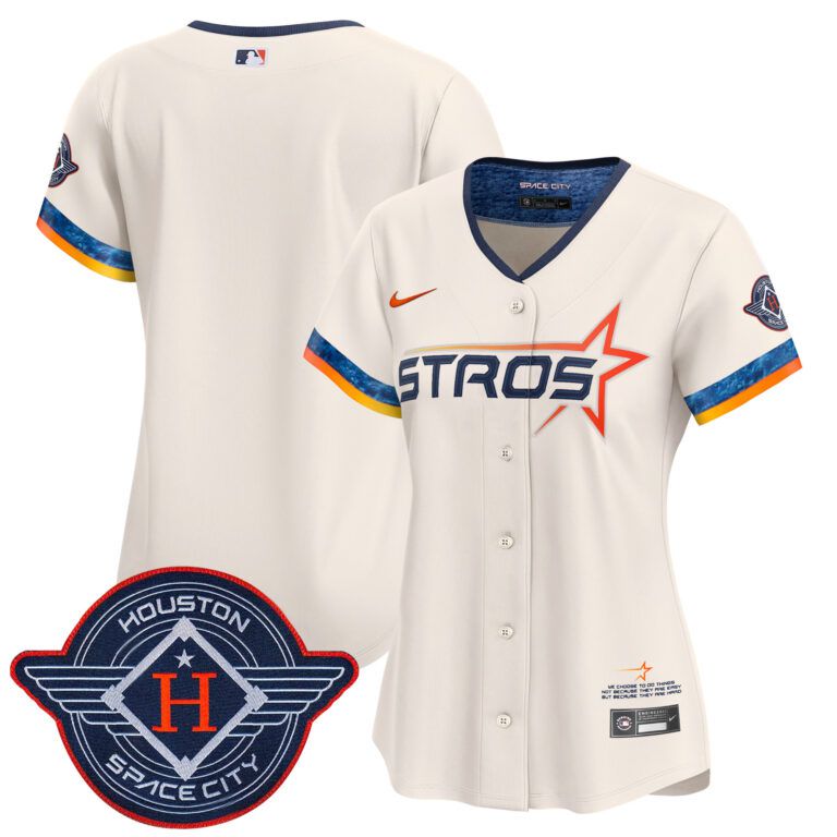 Women Houston Astros blank cream 2025 City Connect Vapor Limited Stitched Jersey